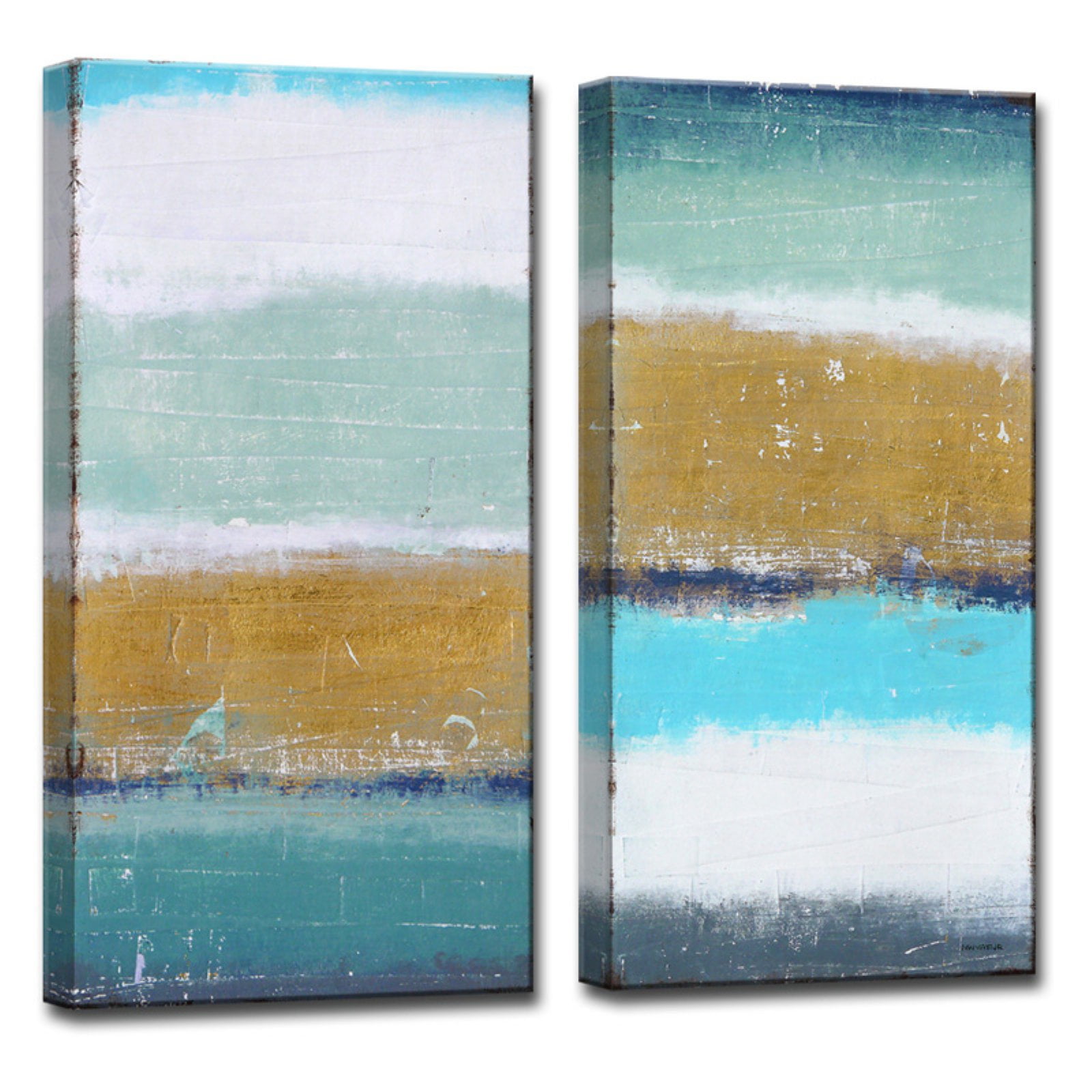 Ready2HangArt Coastal Shores Canvas Wall Art Set of 2