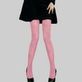 thumbnail image 2 of mgoYE Women Patterned Fishnet Tights Black Fishnets Net Stockings Pantyhose(Pink,One Size), 2 of 4
