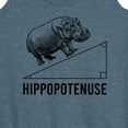 thumbnail image 3 of Instant Message - Hippopotenuse - Women's Racerback Tank Top, 3 of 6