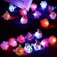 thumbnail image 4 of 50 luces LED navideñas para dedos, bonitos anillos LED de dibujos animados, regalos de fiesta para niños y adultos, juguetes iluminados, anillos para rellenar calcetines., 4 of 8