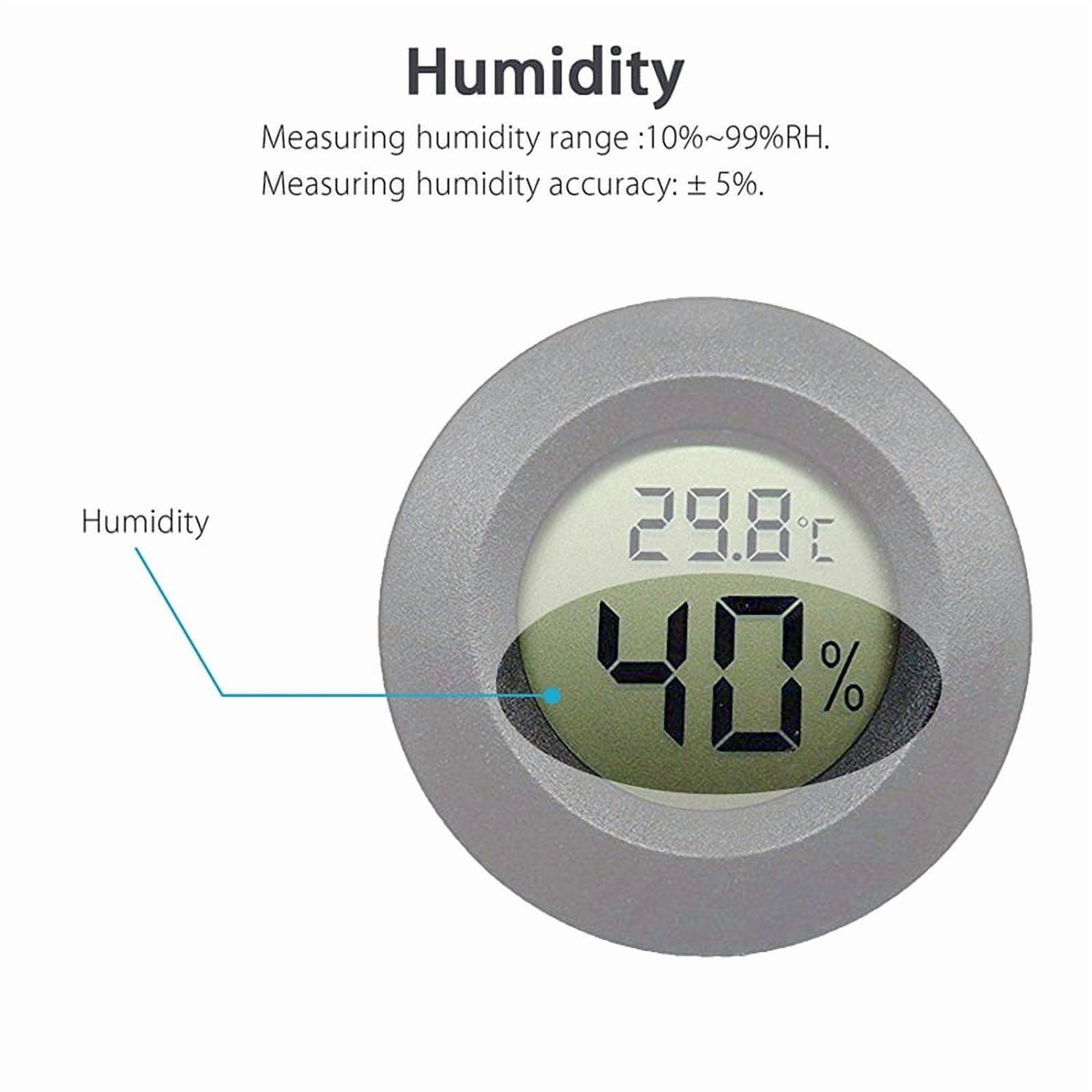 5-pack Hygrometer Thermometer Digital LCD Monitor Humidity Meter Gauge for Humidifiers Dehumidifiers ,Fast Response
