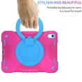 thumbnail image 6 of SaniMore for iPad 10th Generation 10.9" 2022 Case Built-in Pencil Holder, Multi-Functional Cover Support Shoulder & Handle Strap & Kickstand Military Shockproof Protective Shell, Rose/Blue, 6 of 8