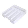 thumbnail image 2 of Bandeja para cubiertos, cajón organizador, bandeja para utensilios de cocina, organizador de cubiertos multiusos para cocina, dormitorio, utensilios, Blanco mayimx Porta cubiertos, 2 of 9