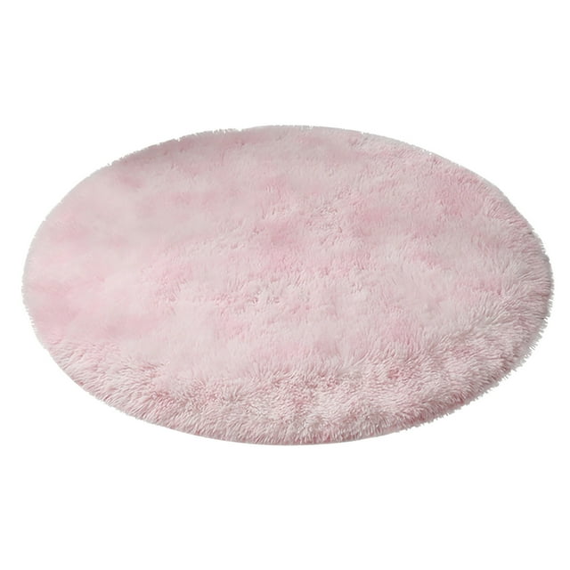 Rewenti Round Rug for Girls Bedroom, Circle Rug for Room, Carpet for Teen Girls Room, Circular Rug for Nursery Room, Fuzzy Plush Rug for Dorm, Cute Room Decor for Baby