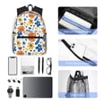 thumbnail image 5 of Haiem Flower Lightweight Backpack for School, Classic Basic Water Resistant Casual Daypack for Travel with Bottle Side Pockets, 5 of 7