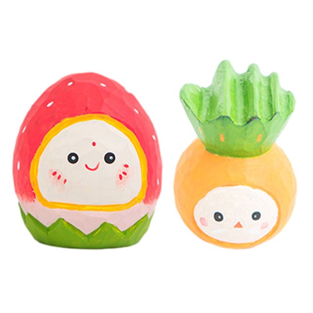 2 piezas de fruta de madera personificación decoración de madera decoración oficina sala de estar decoración diy