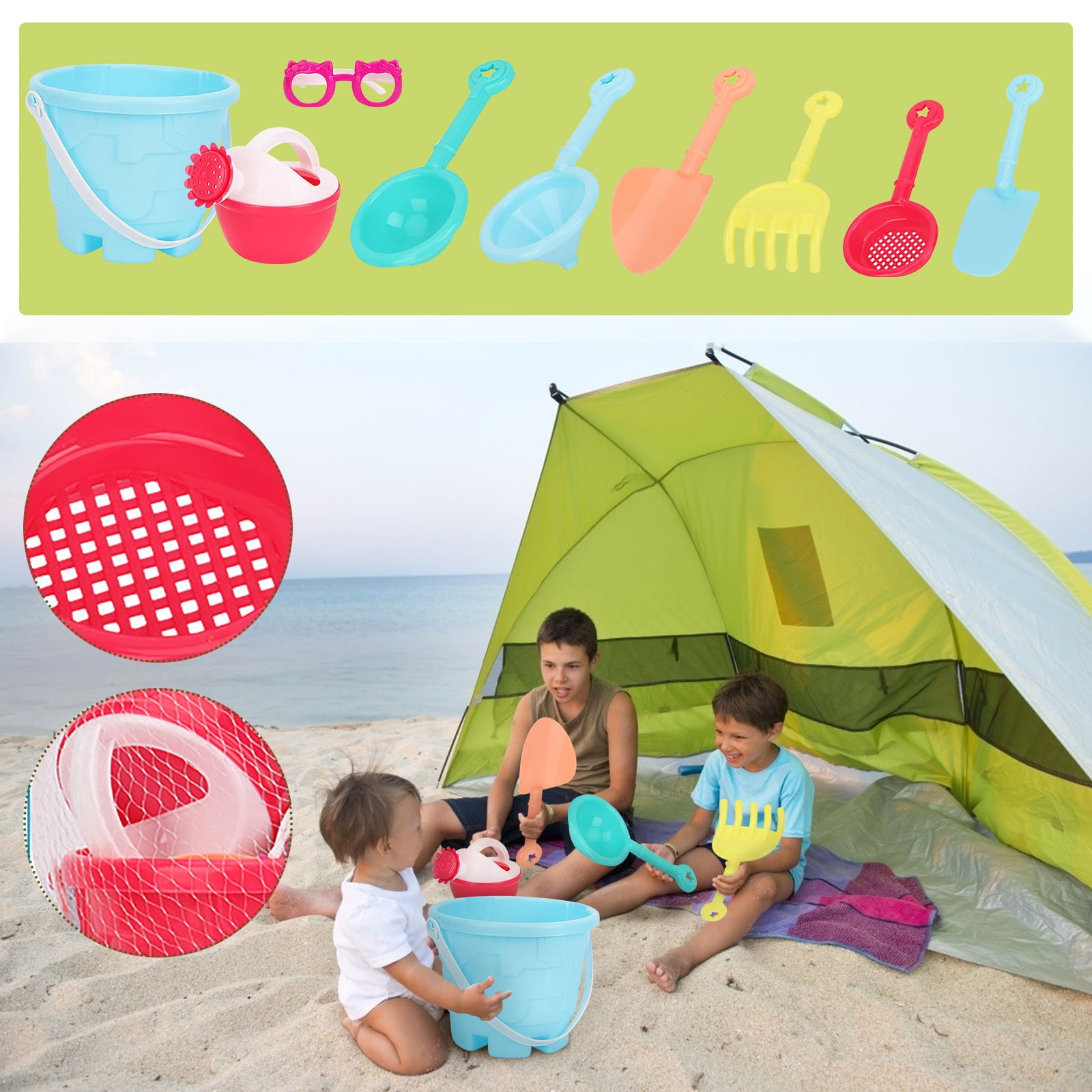 9PCS KIDS CUTE SIMULATED ICE CREAM SAND PLAY MOLD TOOL OUTDOOR BEACH GAME TOY 
