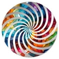 thumbnail image 2 of Designart "Psychedelic Puzzle in Pop Art" Abstract Vortex Round Wall Mirror - Oval Printed Decorative Mirror - Multiple Color Options, 2 of 5