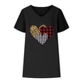 thumbnail image 4 of LSLJS Women V-neck Print T- Mode Confortable Cadeaux Blouses Tops, pour Women, 4 of 5