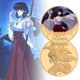 thumbnail image 2 of Yixi Anime Japonés Inuyasha Mercancía Hecha A Mano Monedas Conmemorativas Regalo De Billetes Conmemorativos Niños Amigos Novias Colección Recuerdos En El St, 2 of 4