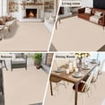 thumbnail image 6 of Beige Pure Color Area Rugs Collection 8'x10', Aesthetics Contemporary Modern Non Slip Indoor Rectangle Throw Runner Rug Floor Mat Carpet for Living Room Dining Table Bedroom Nursery, 6 of 9