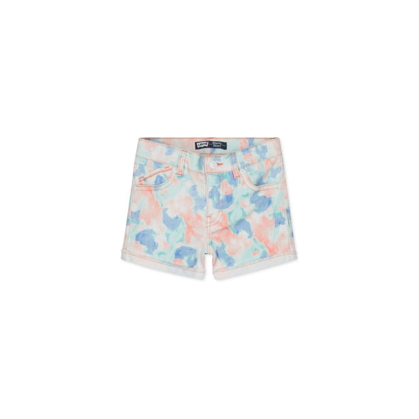 Levi's Girls Scarlett Shorty Casual Denim Shorts, Multicolor, 6X