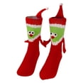 thumbnail image 4 of 3 Calcetines Navideños De La Mano Para Parejas, Rojos, Para Correr Al Aire Interior A Diario, 4 of 8