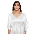 thumbnail image 5 of Gypsie Blu Satin Silk Tunic for Women Short Sleepwear Dress Adjustable Nightgown Plus Size Kimono Sleeve Ladies Caftan Online, 5 of 6
