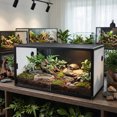 puresly 120 Gallon Reptile Terrarium 48x24x24In Front Opening with ...