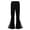A-Black176, variant on XIAOCHA Women's Rhinestone Hem Flare Pants Solid High Waist Pants Party Night Out Trousers