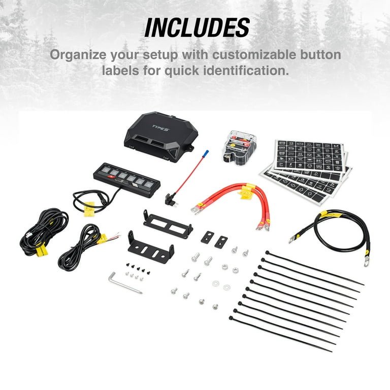 TYPE S - Elevate LYNX 6 - 6-Switch Control Panel & Power Hub - 12V