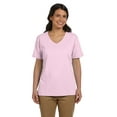 thumbnail image 2 of Hanes Women's Relaxed Fit Authentic ComfortSoft Short Sleeve V-neck T-Shirt, 2 of 2