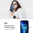 thumbnail image 6 of Designed for iPhone 13 Pro Case, [Support Wireless Charging] Soft Silicone Slim Anti-Scratch Phone Case for iPhone 13 Pro 6.1 inch, Blue, 6 of 7
