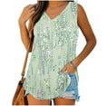 thumbnail image 2 of Birdeem Womens Print Tank Tops V-Neck Basic Casual Flowy Summer Sleeveless T-Shirt, 2 of 12