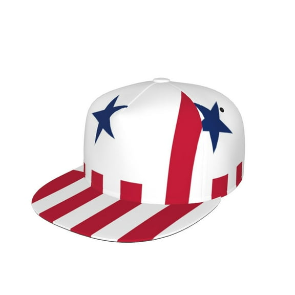 Flag Of Liberian Flat Brim Trucker Cap Adjustable Snapback Hat For Men Women