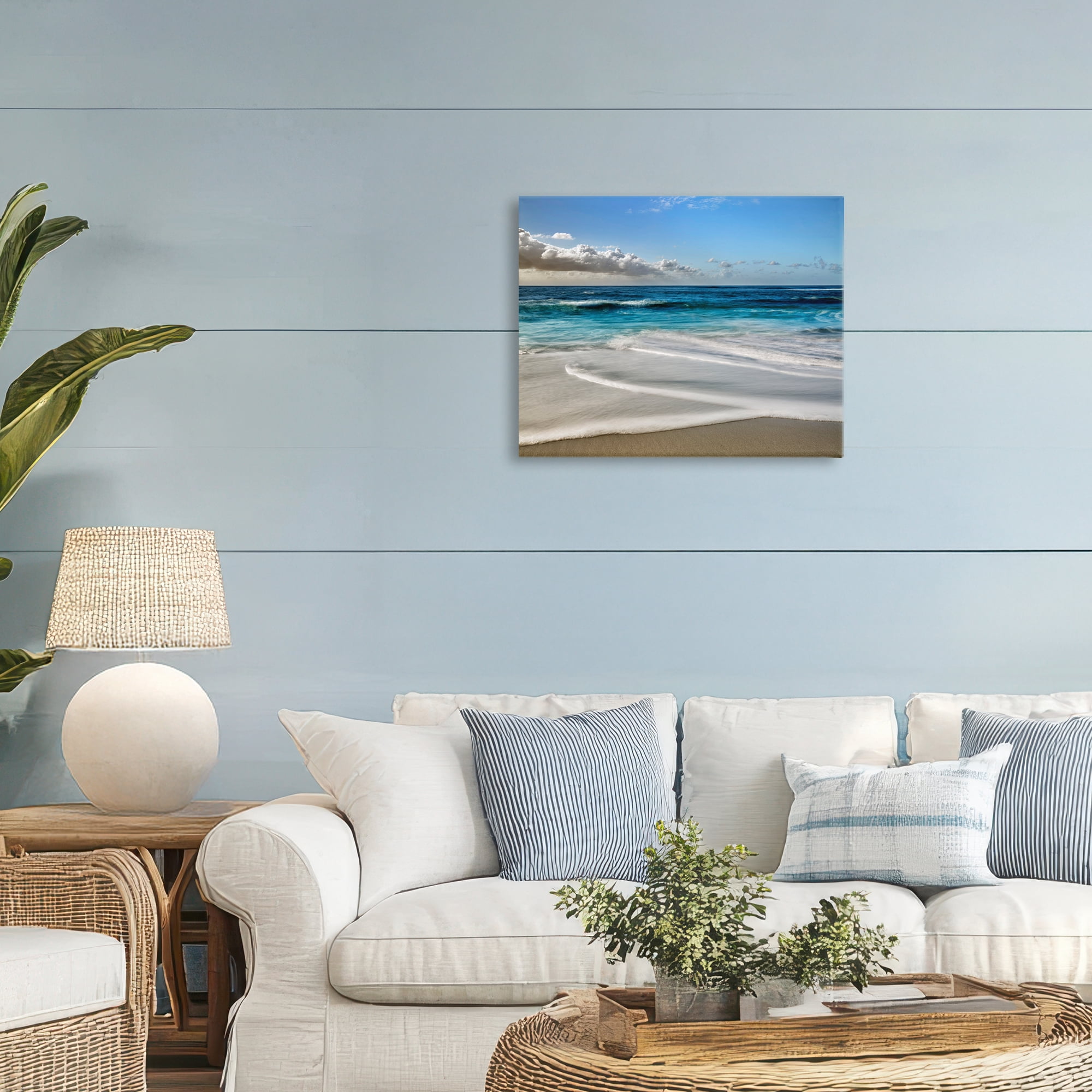 Stupell Industries Morning Foam on Shore Canvas Wall Art, design by Superstock