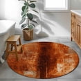 thumbnail image 3 of Round Rugs 4Ft, Burnt Orange Round Area Rug Washable Indoor Throw Carpet, Retro Oil Painting Modern Abstract Art Aesthetics Soft Non Slip Circle Rug for Kitchen Nursery Room Home Decor Aesthetic, 3 of 8