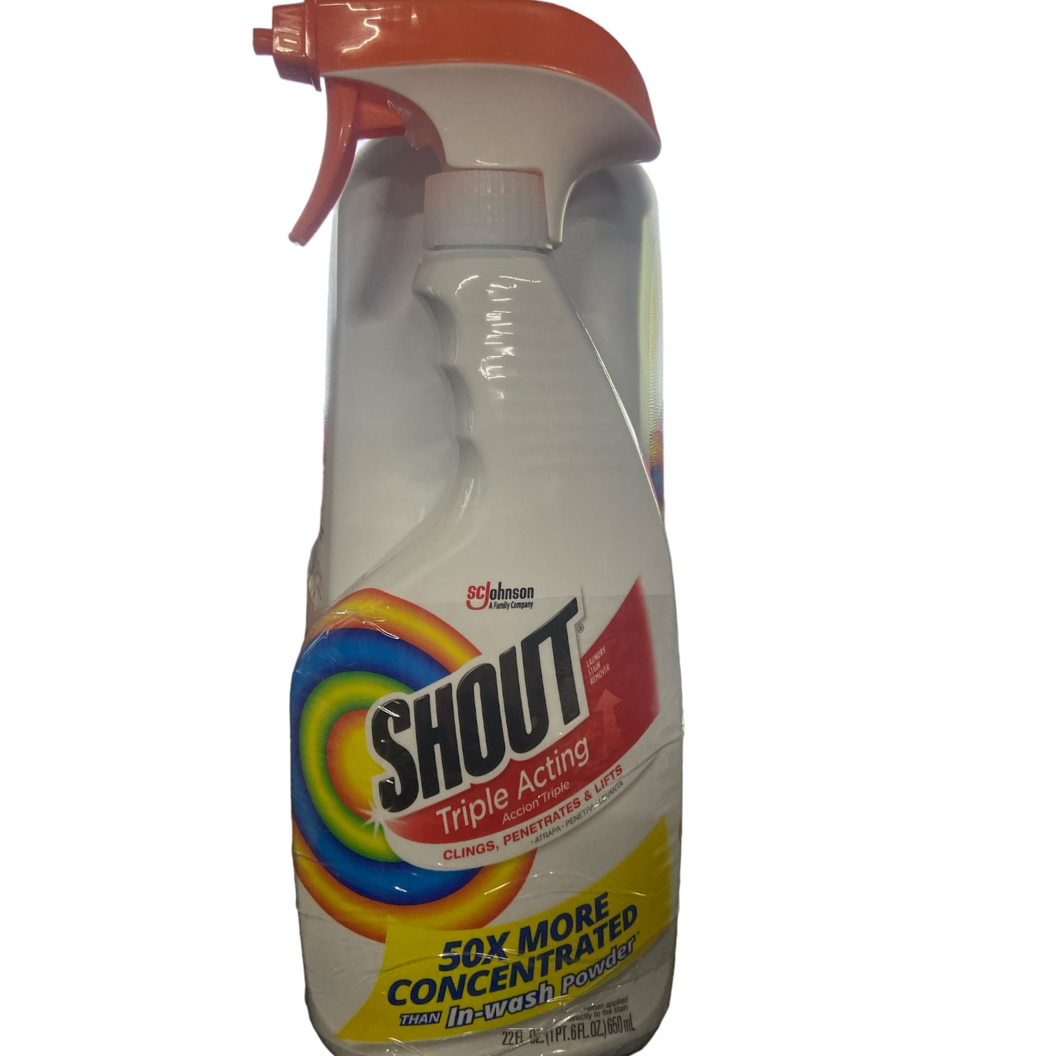 Shout®' 2-Pack Triple-Acting Stain Removing Spot Treatment Refill 60 Fl Oz  Laundry Stain Removal + Bonus 1pk 22 fl oz Spray Bottle Stain Remover + (1)