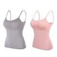 thumbnail image 2 of Daboom Women's Cotton Camisole Shelf Bra Spaghetti Straps Tank Top Built-in Bra Padded, 2 of 6