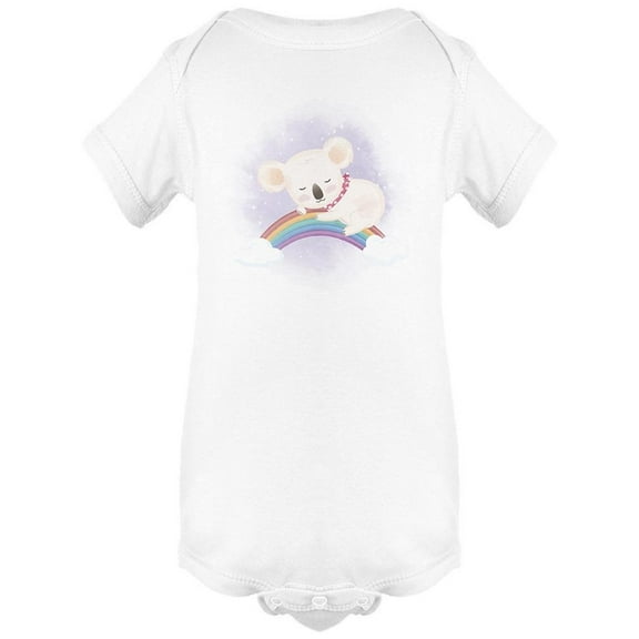 Cute Koala Sleeping Over Rainbow Bodysuit Infant -Image by Shutterstock,  6 Months