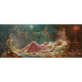thumbnail image 2 of Hans Zatzka 14x8 Black Ornate Wood Framed Double Matted Museum Art Print Titled: Allegory of Sleep, 2 of 5