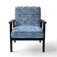 thumbnail image 3 of Designart "Blue Galaxy Geometric" Upholstered Patterned Accent Chair and Arm Chair, 3 of 5