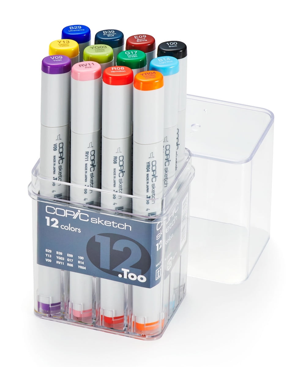 Copic Classic Marker Set, 12-Colors, Basic, Multicolored - Walmart.com