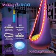thumbnail image 4 of YUBIKWETE Light Up Kids Pod Swing Seat With LED Lights Blue Nylon Hanging Hammock Chair Indoor Outdoor, 4 of 6