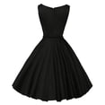 thumbnail image 4 of Lady Plain Vintage Rockabilly Hepburn Robe de Cocktail Robes de Soirée, 4 of 5