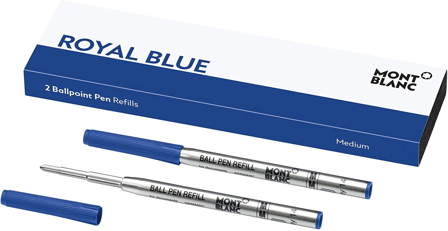 Montblanc Ballpoint Pen Refills (M) Royal Blue Refill Cartridges with