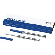 Montblanc Ballpoint Pen Refills (M) Royal Blue   Refill Cartridges with a Medium Tip for Montblanc Ball Pens  2 x Blue Ballpoint Refills