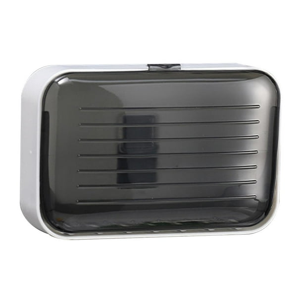 Jabonera abatible para baño, con autodrenaje, única, para jaboneras negro