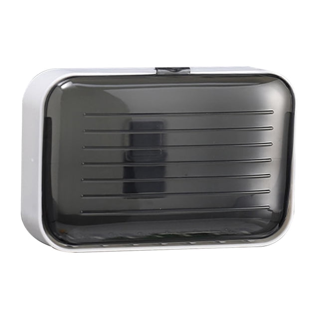Jabonera de pared para ducha, decorativa, con sistema de drenaje automático. negro