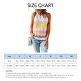 thumbnail image 5 of Camisetas sin mangas con cuello halter, chaleco de verano, camiseta elegante con bloques de color para mujer, 5 of 5