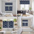 thumbnail image 6 of Navy Blue Coastal Kitchen Curtains Sets for Windows 36 Inch Length, Nautical Boat Ocean Summer Beach Rod Pocket Window Treatments Tier Curtains and Valances Set for Bedroom/Bathroom, 6 of 8