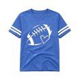 thumbnail image 3 of Kiijoy Girls Football Graphic Tee Short Sleeve Crewneck T Shirt Top, Blue, Sizes 8-9, 3 of 3