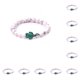thumbnail image 3 of Sonducket de tortuga Ágata elástica Cuentas de oración de piedra natural Accesorio de moda Pulseras de amistad para hombres y mujeres Blanco turquesa 2 10Conjunto, 3 of 6
