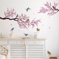 thumbnail image 4 of Cinvoph Large Flower Wall Stickers Removable DIY Romantic Peach Tree Decorative Wall Murals Home Decor for Bedroom Living Room 24"x12", 4 of 7