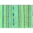 thumbnail image 1 of Ahgly Company Indoor Rectangle Oriental Turquoise Blue Modern Area Rugs, 8' x 10', 1 of 4