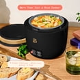 thumbnail image 2 of Beautiful 3-Cup Cooked, 1-Cup Uncooked Portable Rice and Soup Cooker with EverGood Ceramic Nonstick Coating, Black Sesame by Drew Barrymore, 2 of 13