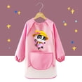 thumbnail image 2 of KONDYS Kids Apron Long Sleeve Smock Unisex Toddler Painting Cooking Art Protective Coverall With Cute Animal Design For Boys Girls Breathable Cozy Beautiful Children Shirts, 2 of 3