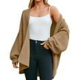 thumbnail image 3 of iHPH7 Open Front Cardigan for Women Fall Outfits for Women Open Cardigans for Women Oversized Sweaters for Women Long Sleeve Cardigan for Women Open Knit Sweaters for Women Travel Sweater Gold S, 3 of 5