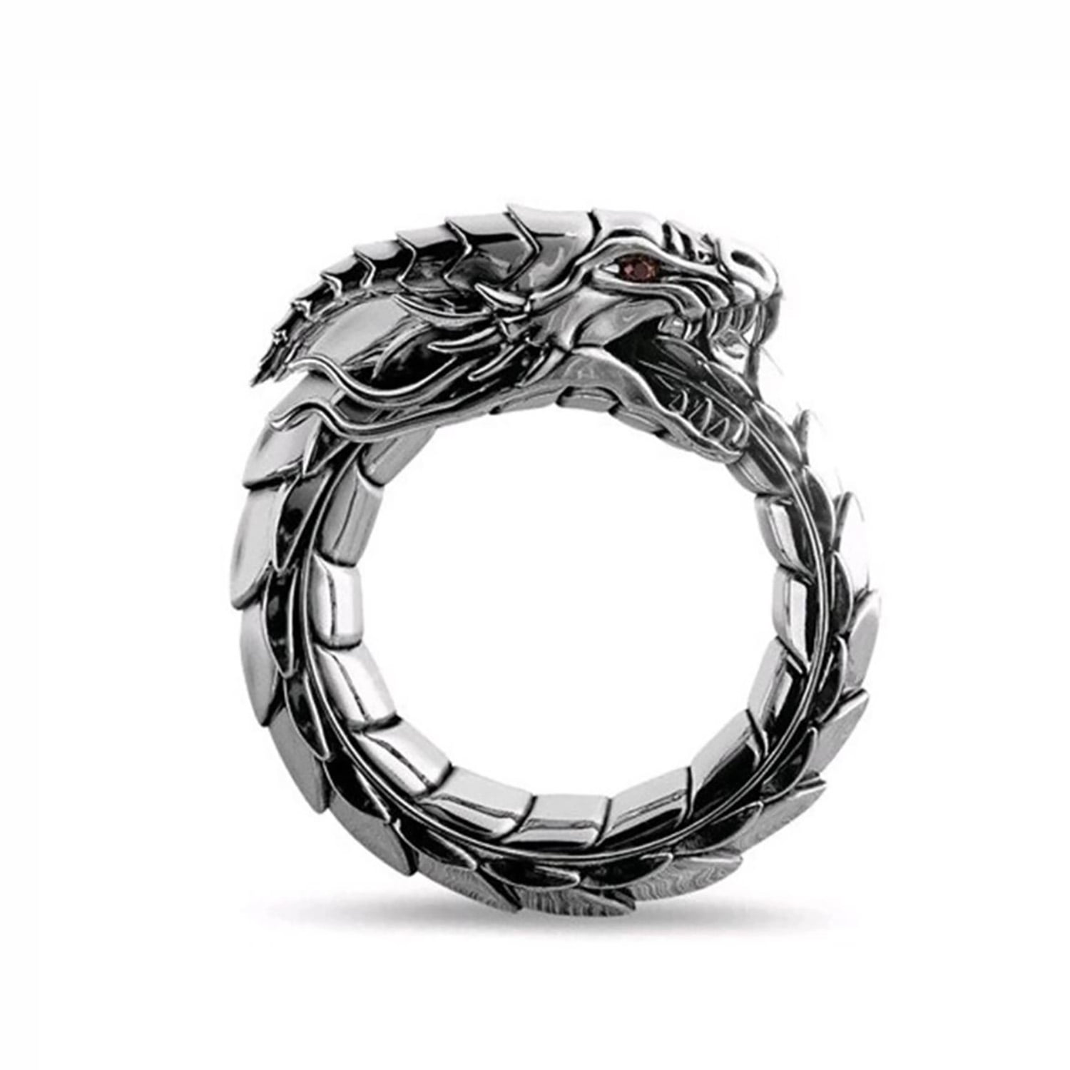 vitaliteit nieuws spoelen Dragon Ring for Men or Women Stainless Steel Punk Gothic Mythical Fantasy  Fashion Jewelry by Ginger Lyne - Walmart.com