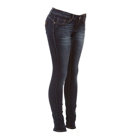 COVERGIRL Women's Plus Size Butt Lift Skinny Jeans, Midnight Blue, Size 22W